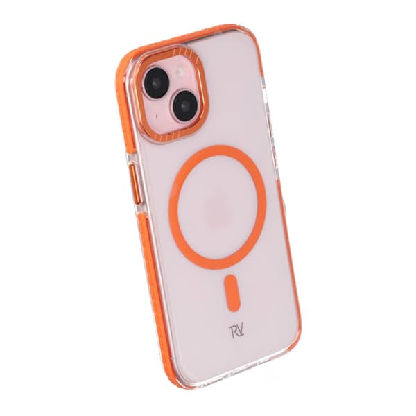 iPhone 15 Rvelon Mobilskal Magnet Förstärkt - Orange
