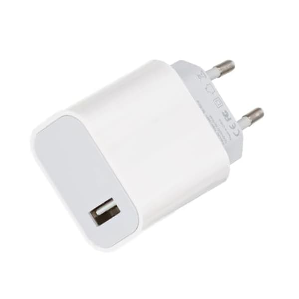 USB A till Lightning Kabel + USB Laddare 2.4A - Vit