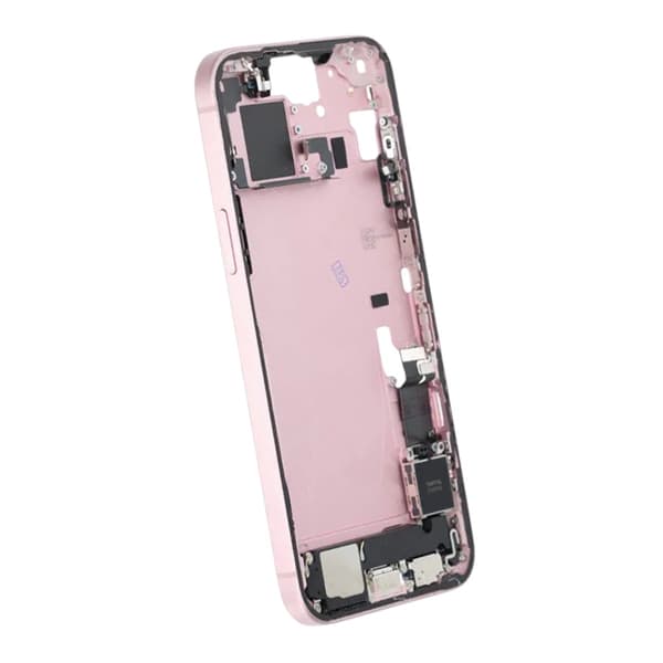 Mittenram med smådelar för iPhone 15 Plus - Rosa OEM