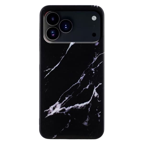 Kuori marmorikuvioinnilla iPhone 18 Pro, iPhone 17 Pro - Musta