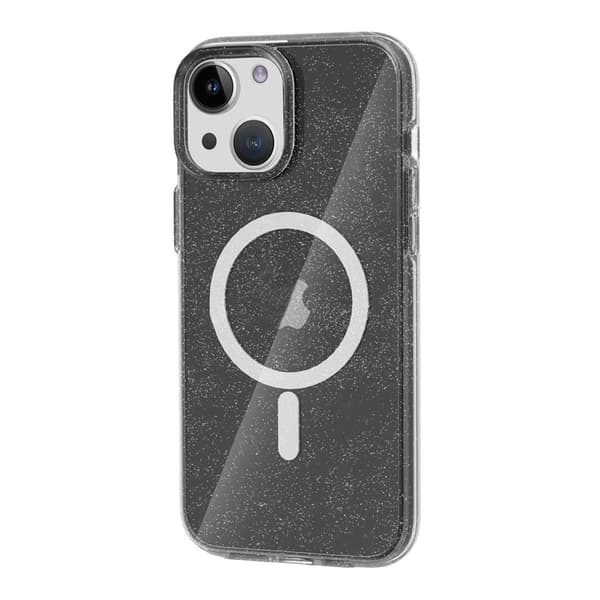 iPhone 15 Mobilskal Glitter Magsafe - Svart