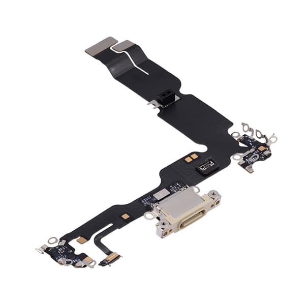 iPhone 15 Plus Opladerstik Flexkabel Gul Original