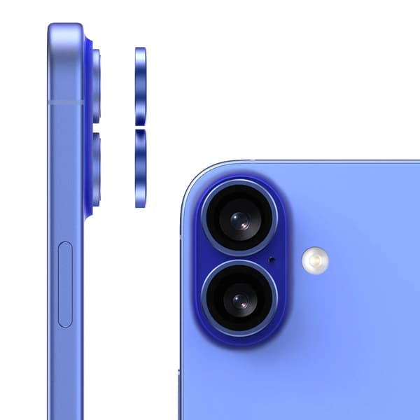 iPhone 16/16 Plus Kameralins med metallram - Blå
