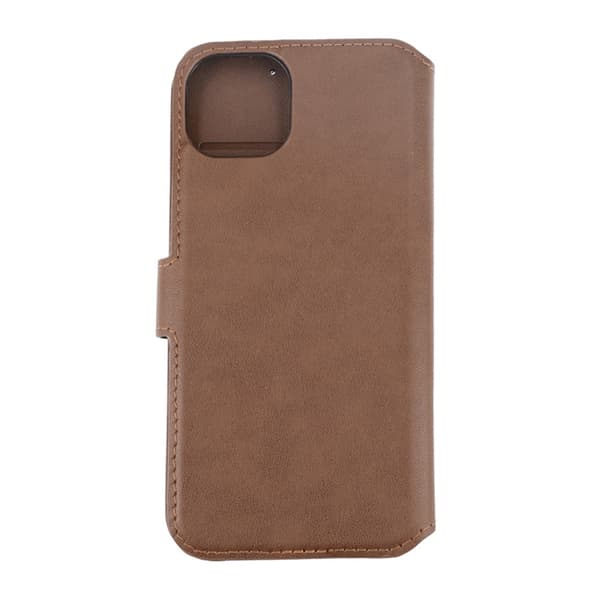 iPhone 15 Plus Plånboksfodral Läder Rvelon - Brun