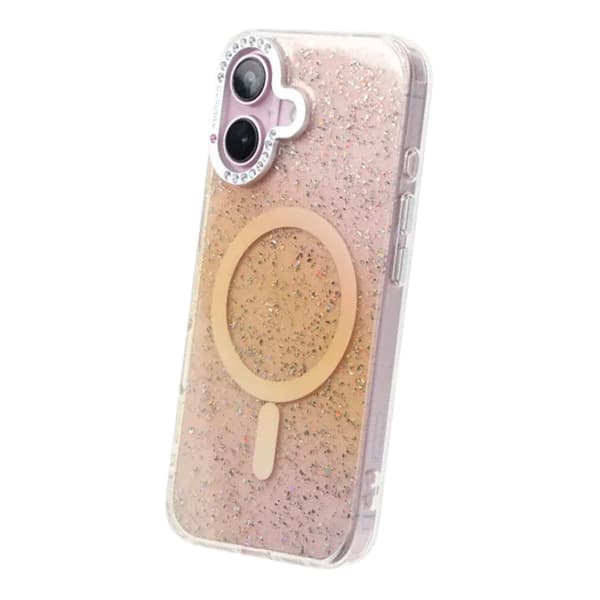 Glitter Diamond Magnetic Case - iPhone 16 Gold