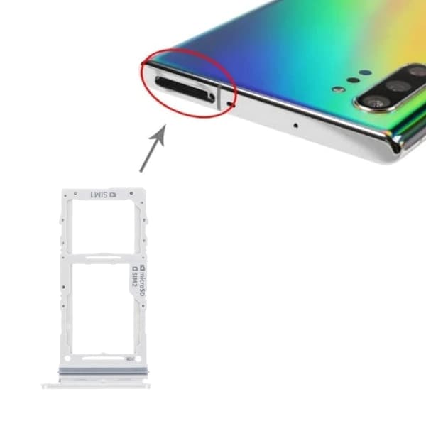 Samsung Galaxy Note 10 Plus SIM-korttipidike Aura Glow/hopea