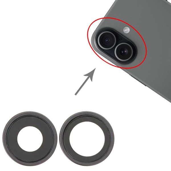 Kameralinser med ramme til iPhone 17 - Sort