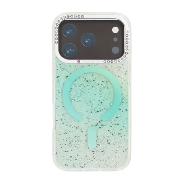 Glitter Diamond Magnetic Case - iPhone 17 Pro Green