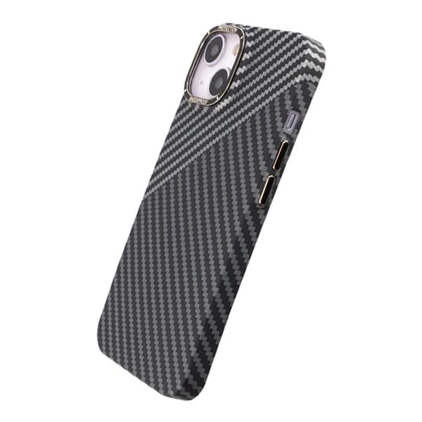 Kolfiber Skal iPhone 14 - Svart och Vit
