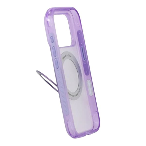 Mat MagSafe-cover med ringstativ til iPhone 17 Pro og 18 Pro - Lilla