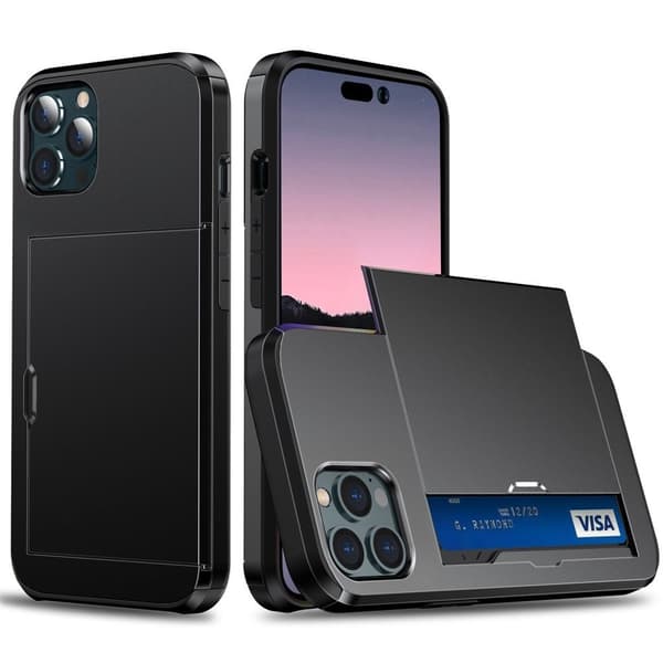 IPhone 15 Pro Max -kotelo korttipaikalla – Musta