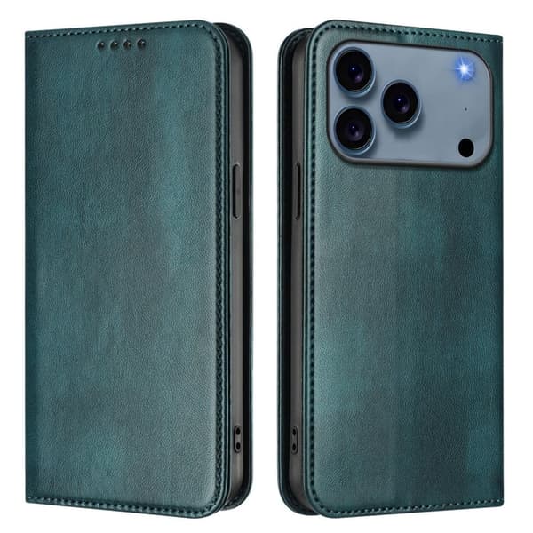 iPhone 18 Pro Max/17 Pro Max Plånboksfodral PU-läder RFID-blockering - Grön