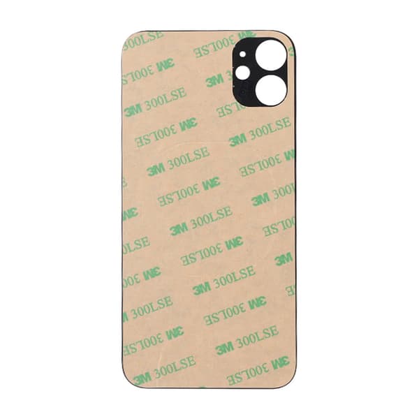 iPhone 11 Bagside Glas med Selvklæbende tape - Sort