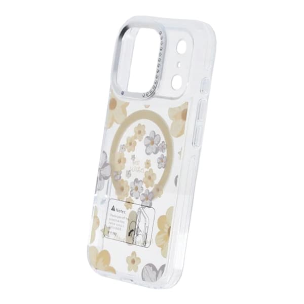 Gradient Floral Magnetic Case For iPhone 17 Pro Yellow