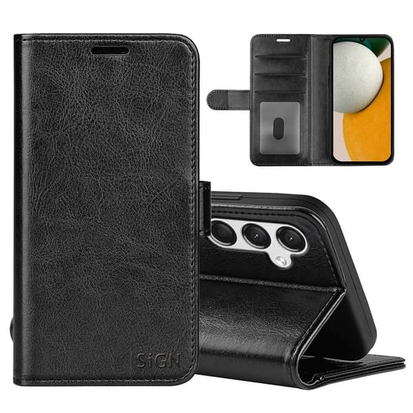 SiGN Wallet Cover til Samsung Galaxy A15 - Sort