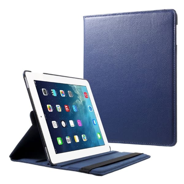 iPad 9.7\" 4/3/2 cover med roterbart stativ - Mørkeblå