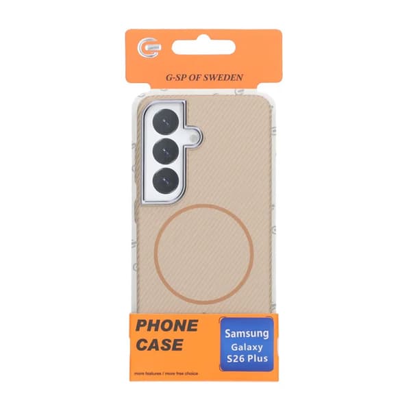 Crabon - blank Magnetisk Etui Til Samsung S26 Plus Guld