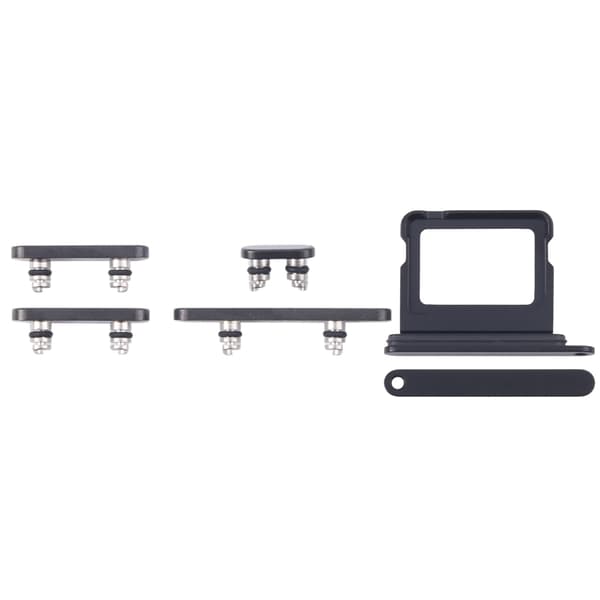 Knapper og SIM-kortholder til iPhone 16 og 16 Plus - Sort