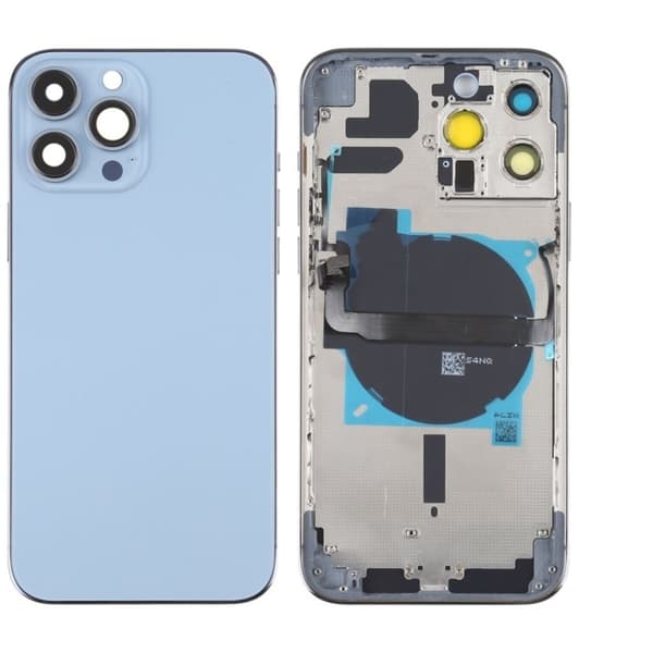 iPhone 13 Pro Max takakansi pienosilla (ei logoa) - Sininen