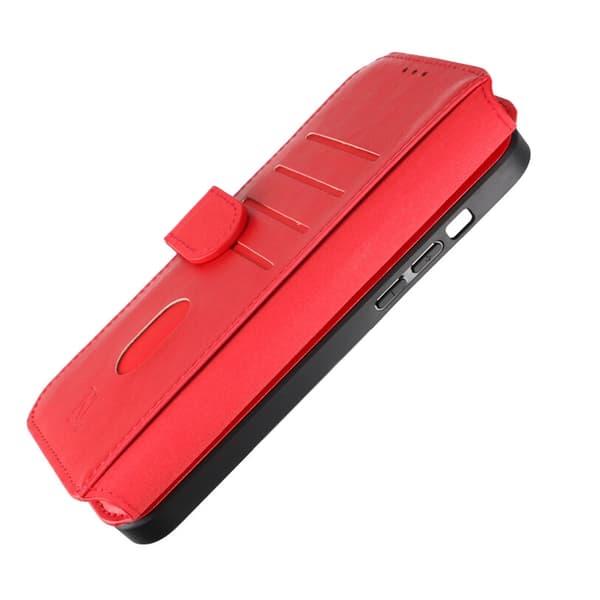 iPhone 15 Plus Plånboksfodral Magnet Rvelon - Röd