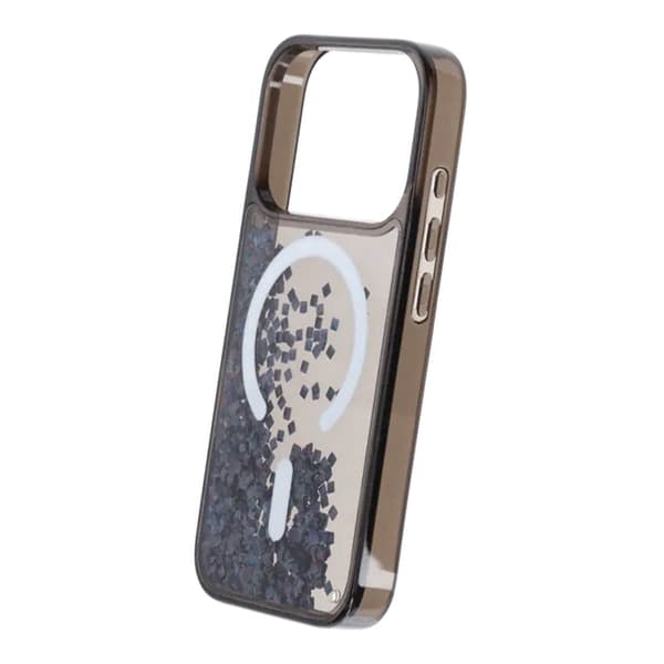 Diamond Quicksand magneettikotelo iPhone 17 Pro Max musta