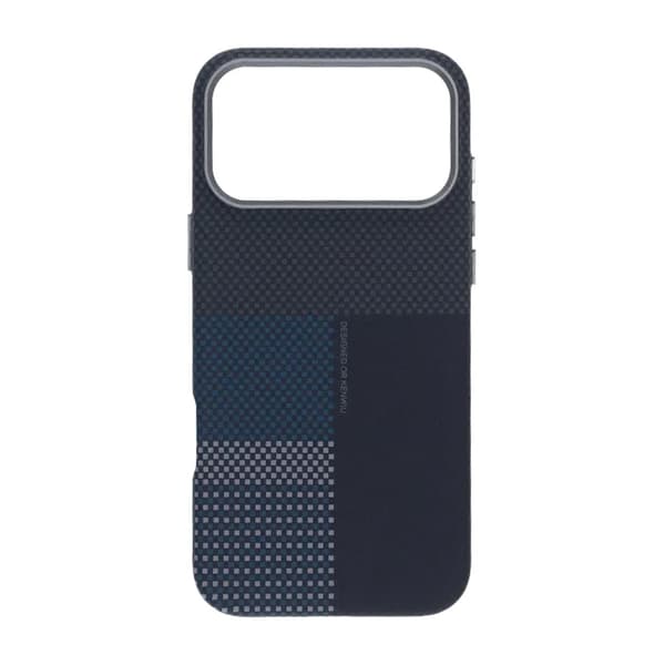Forgyldt magnetisk etui til iPhone 17 Pro Max Grid Blue