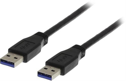 Deltaco USB 3.0-kabel, Typ A hane till Typ A hane, 1 m - Svart