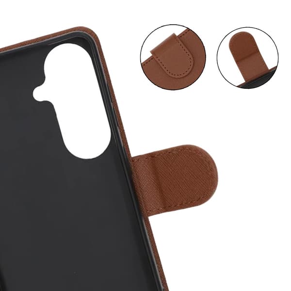 Plånboksfodral med Stativ för Samsung Galaxy S26 Plus - Brun