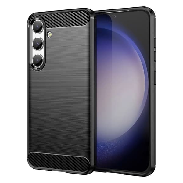Samsung Galaxy S24 Kulfiber cover - Sort