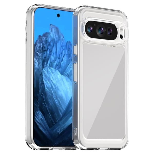 Google Pixel 9 / 9 Pro Cover med akrylramme - Gennemsigtig