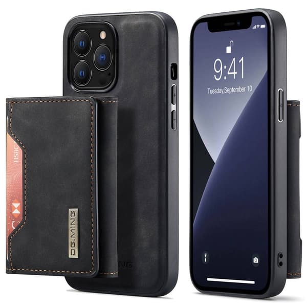 DG.MING Ridsefast telefoncover til iPhone 14 Pro - Sort