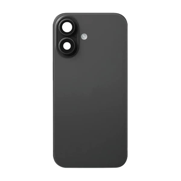 iPhone 16 Plus Baksida Glas med smådelar - Svart