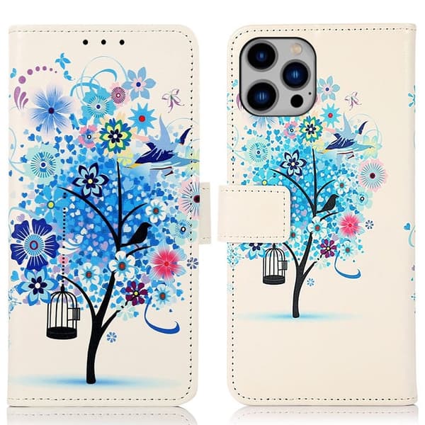IPhone 15 Pro Max cover med print - Blåt Træ