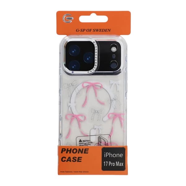 Skal Magsafe til iPhone 17 Pro Max - Transparent med sløjfe