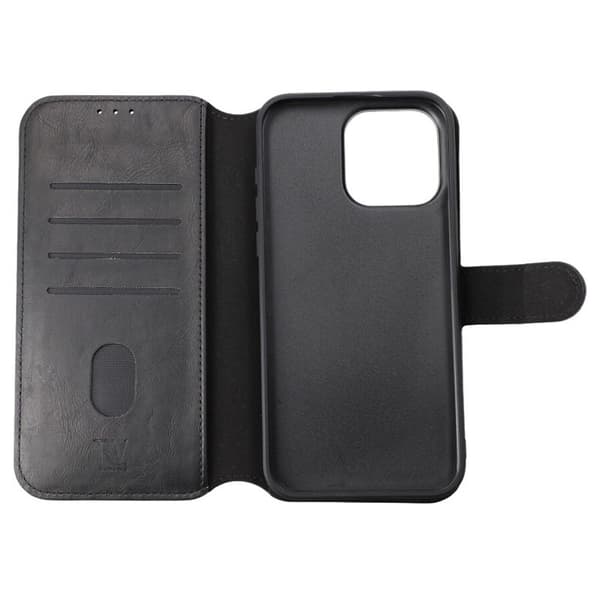 iPhone 15 Pro Max Plånboksfodral Magnet Rvelon - Svart