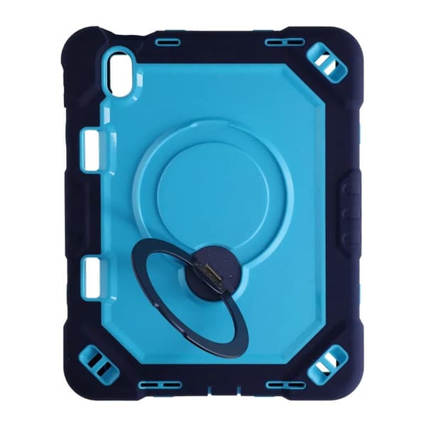 3 Layers multi functional Laptop Case For iPad 11 2025/10 10.9 2022 Blue (with hand strap)