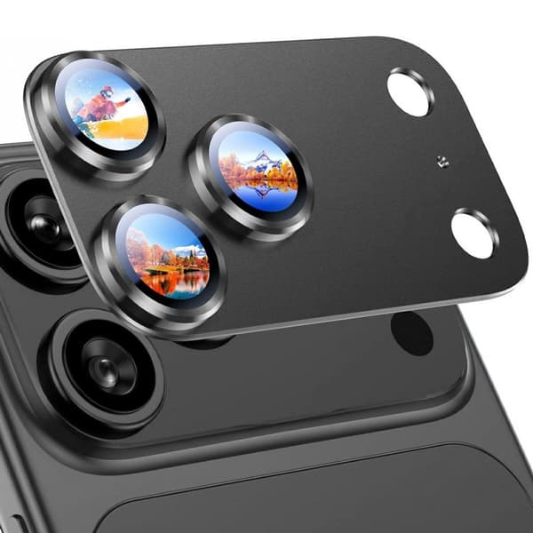 RURIHAI iPhone 18 Pro Linsskydd med Aluminiumram - Grå