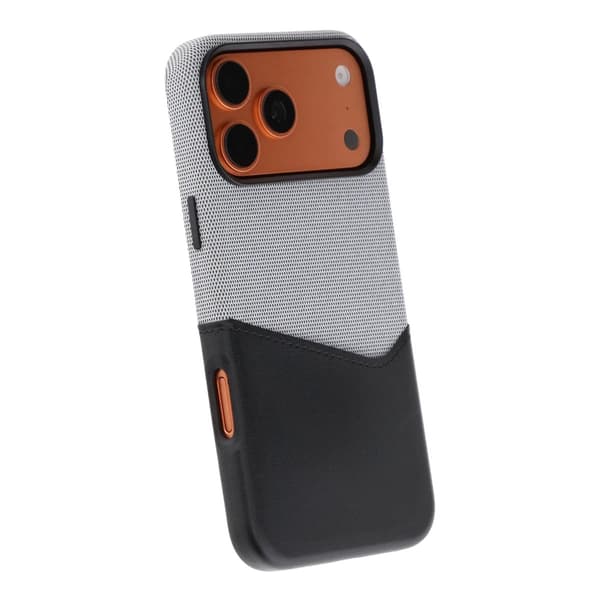 Dual-Tone Læder Kortholder Magnetisk Telefoncover Til iPhone 17 Pro Max/18 Pro Max Sort