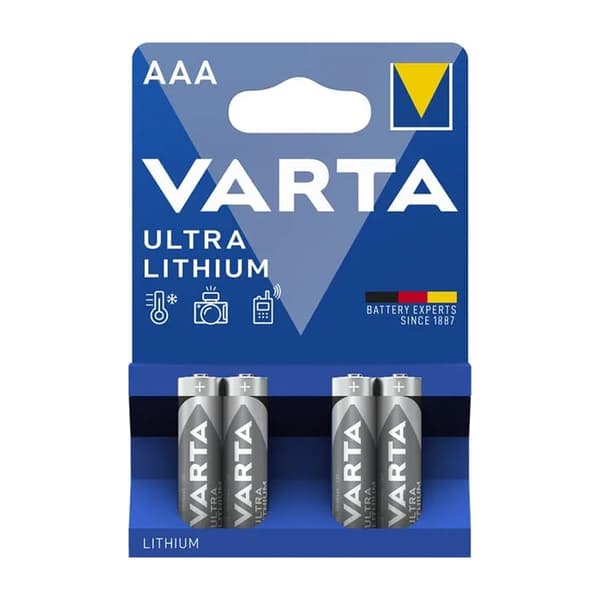 Varta Professional Lithium AAA LR03 -paristo, 4 kpl