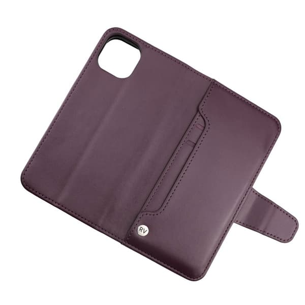 iPhone 13 Mini Plånboksfodral Extra Kortfack Rvelon - Mörklila