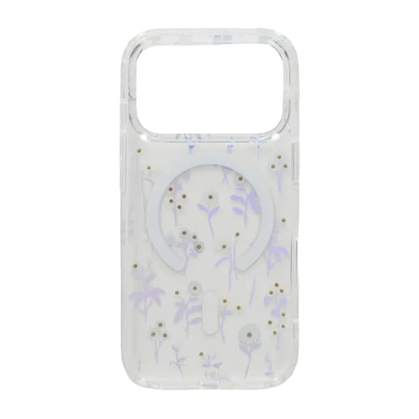 Graverat blommigt Mobilskal MagSafe för iPhone 17 Pro Max - Lila
