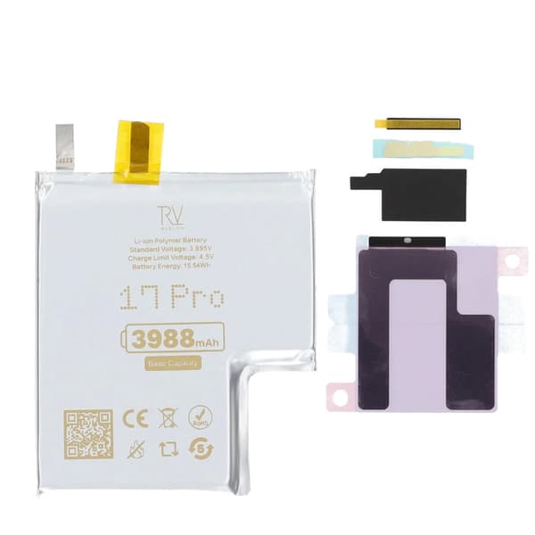 Rvelon Batteri til iPhone 17 Pro 3988mAh uden Flexkabel