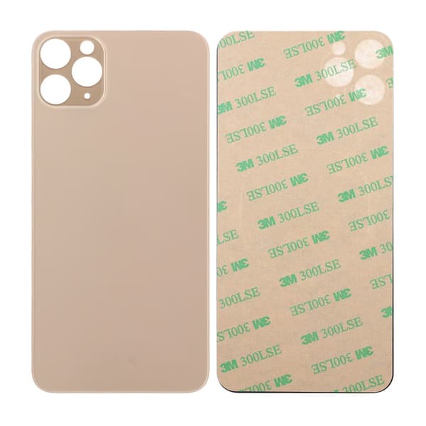 iPhone 11 Pro Max Bagglas med Klæbebånd - Guld