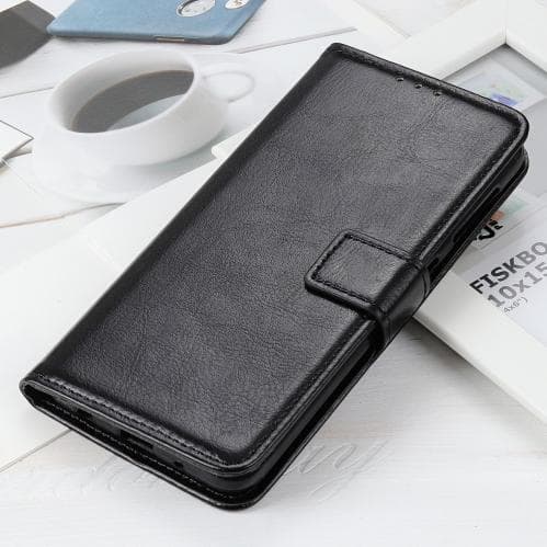 Crazy Horse Pung Etui til iPhone 12 Pro Max - Sort