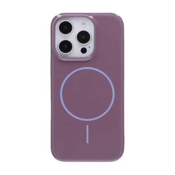 Blankt design Magnetisk Cover Til iPhone 16 Pro Lilla