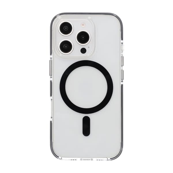 Transparent dobbeltsidet belagt IMD magnetisk etui til iPhone 16 Pro Max sort