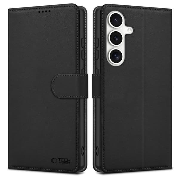 Tech-Protect Plånboksfodral för Samsung Galaxy S25 FE - Svart