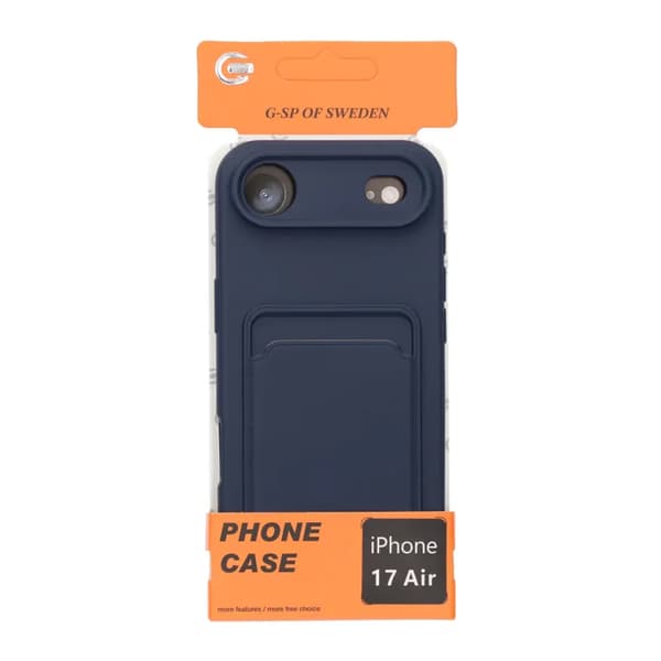 Silikonecover med kortholder iPhone 17 Air-Blå