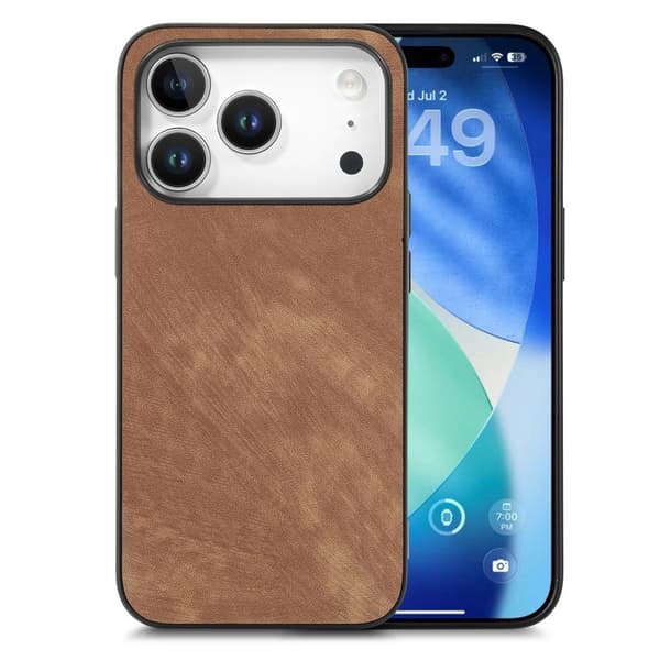 Fodral i PU-läder iPhone 18 Pro Max, iPhone 17 Pro Max - Brun