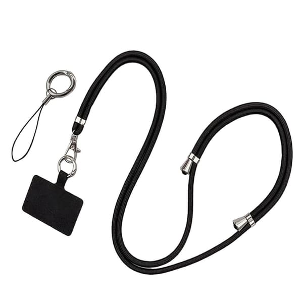 Universal Justerbar Crossbody Telefon Snor - Sort